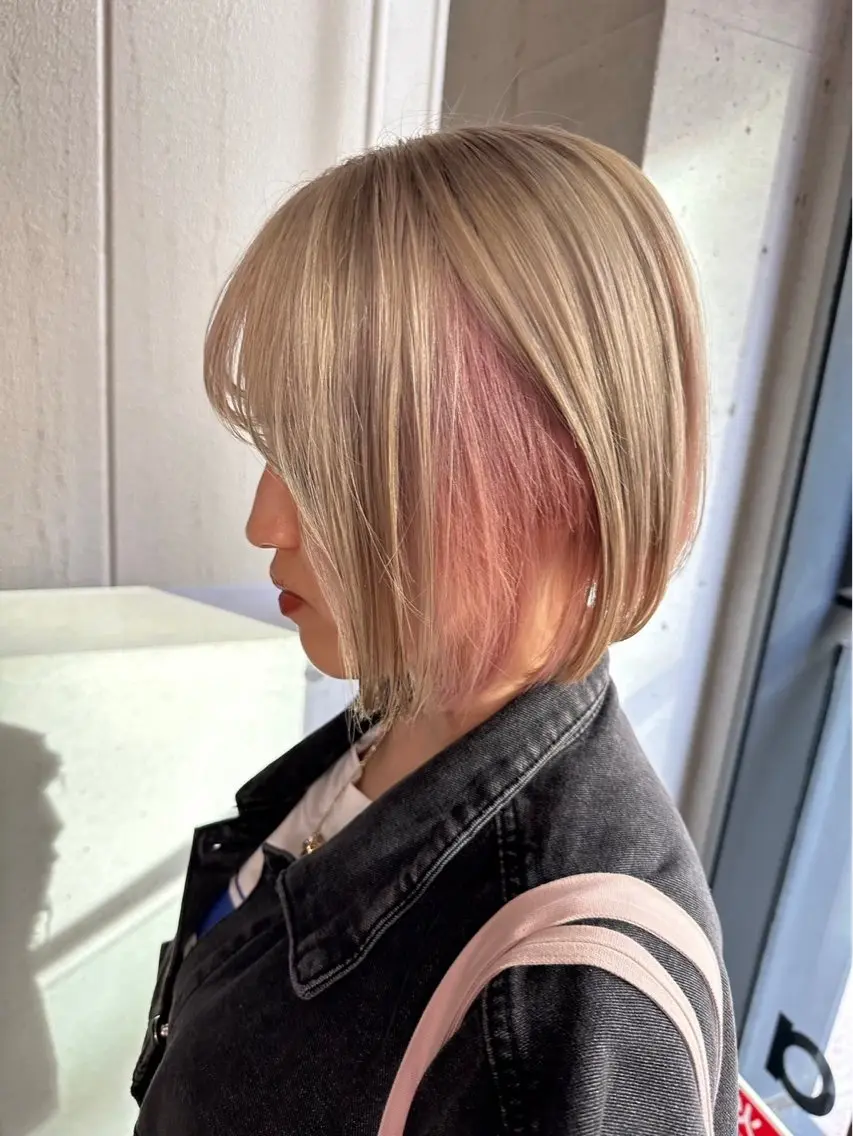 ショート カラー 韓国ヘア🎀 /♡𝓝𝓸𝓪♡のヘアスタイル