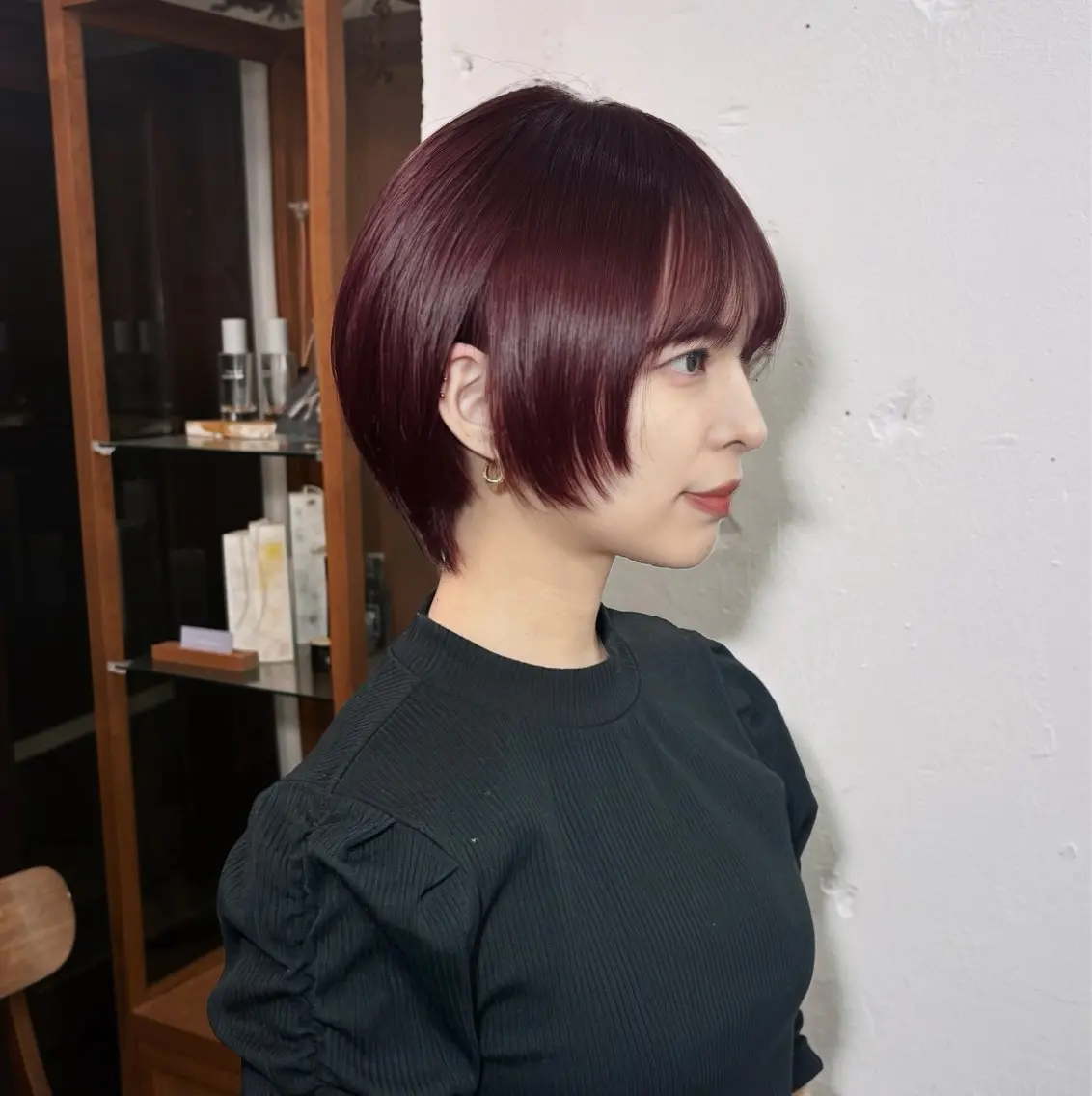 ショート カラー ヘアカラー トリートメント Hina/カラー特化 /艶カラーのヘアスタイル