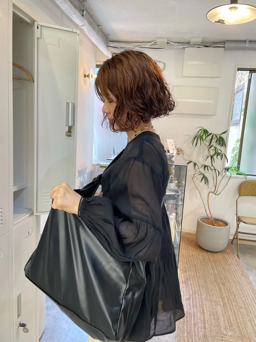 ミディアム パーマ カット パーマ sakura🌸 レイヤー/韓国ヘアのヘアスタイル