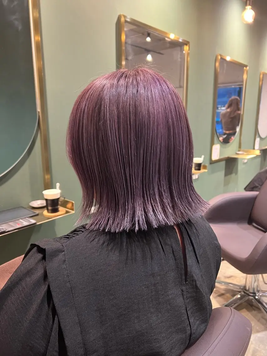 ミディアム カラー ピンクカラー ヘアカラー トリートメント ヘッドスパ カラースペシャリスト しょう🧑🏼‍🎨のヘアスタイル