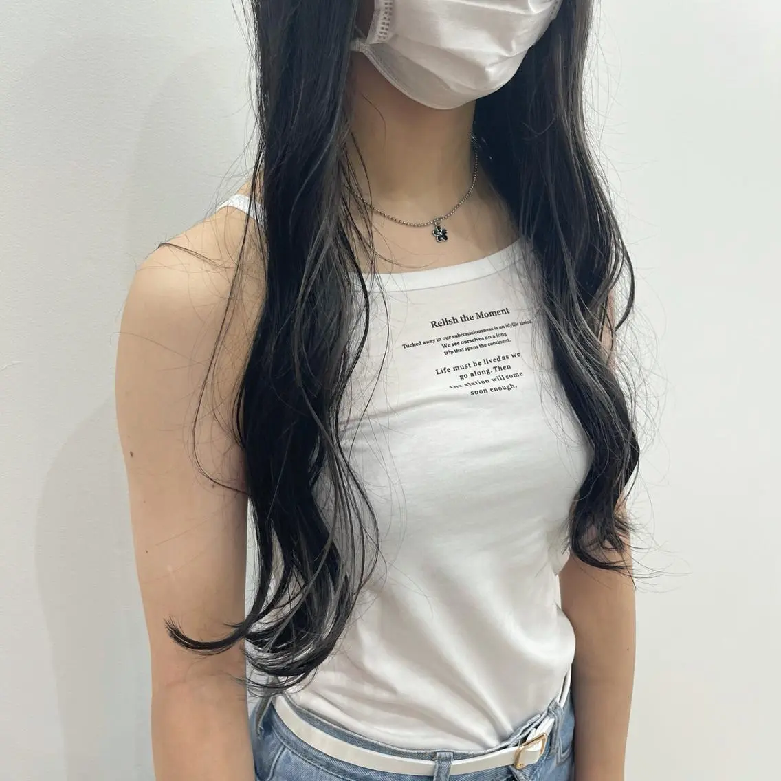ロング カラー ヘアアレンジ ミストバング フェイスフレーミング 色落ちまでキレイに! !女性サロンのヘアスタイル