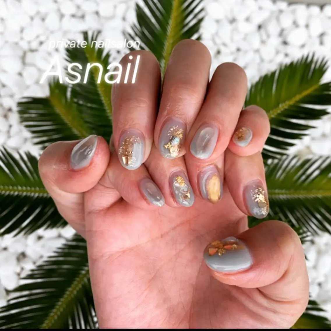 ネイル アートネイル べっ甲ネイル ミラーネイル ニュアンスネイル オフィスネイル Asnail s/yのネイルデザイン
