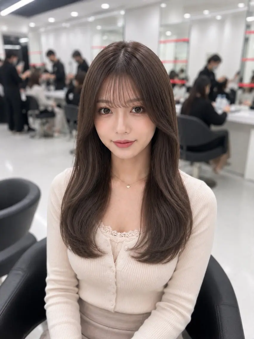 ロング カラー ヘアアレンジ ヘアカラー トリートメント ヘアセット 透明感💕今っぽ似合 わせ𝐍𝐨. 𝟏のヘアスタイル