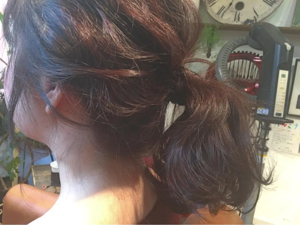 ミディアム カラー ヘアアレンジ 谷﨑 仁美のマツエク・マツパデザイン
