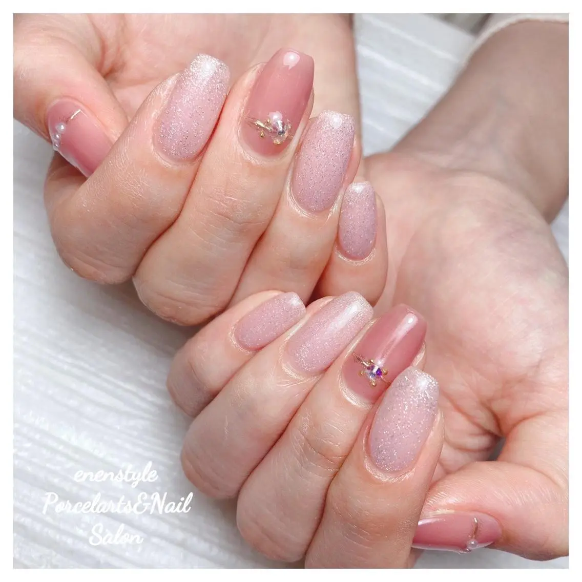 ミディアム ネイル 🐾enen style 🐾のネイルデザイン