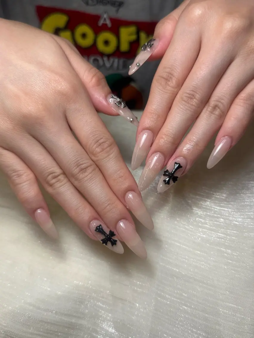 ネイル ハンドネイル ユリ🎀長さだし/ パラジェル/持ち込みのネイルデザイン