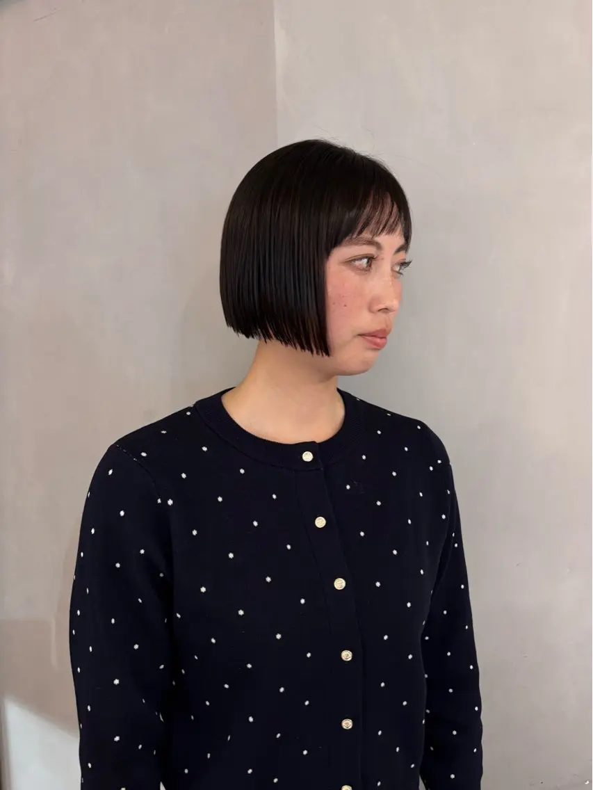 ショート 切りっぱなしボブ ボブ 山本 千尋のヘアスタイル