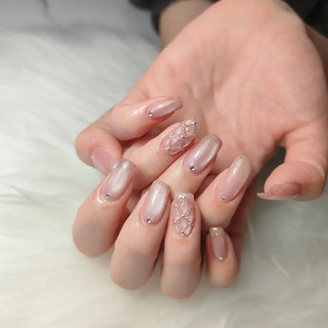 ネイル フラッシュネイル ストーンネイル ハンドネイル yuru calon nailのネイルデザイン