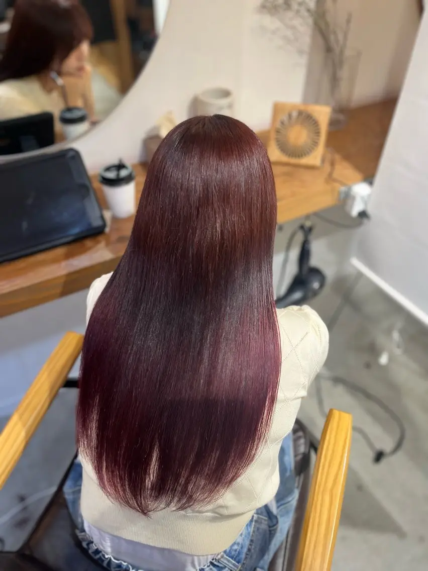 ロング 縮毛矯正 塩川ももこ/ 自然な縮毛矯正のヘアスタイル