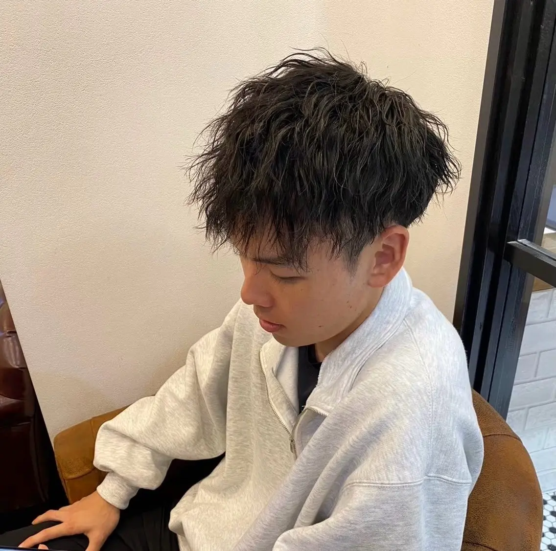 ショート パーマ メンズ カット パーマ 榊原 貫太のヘアスタイル