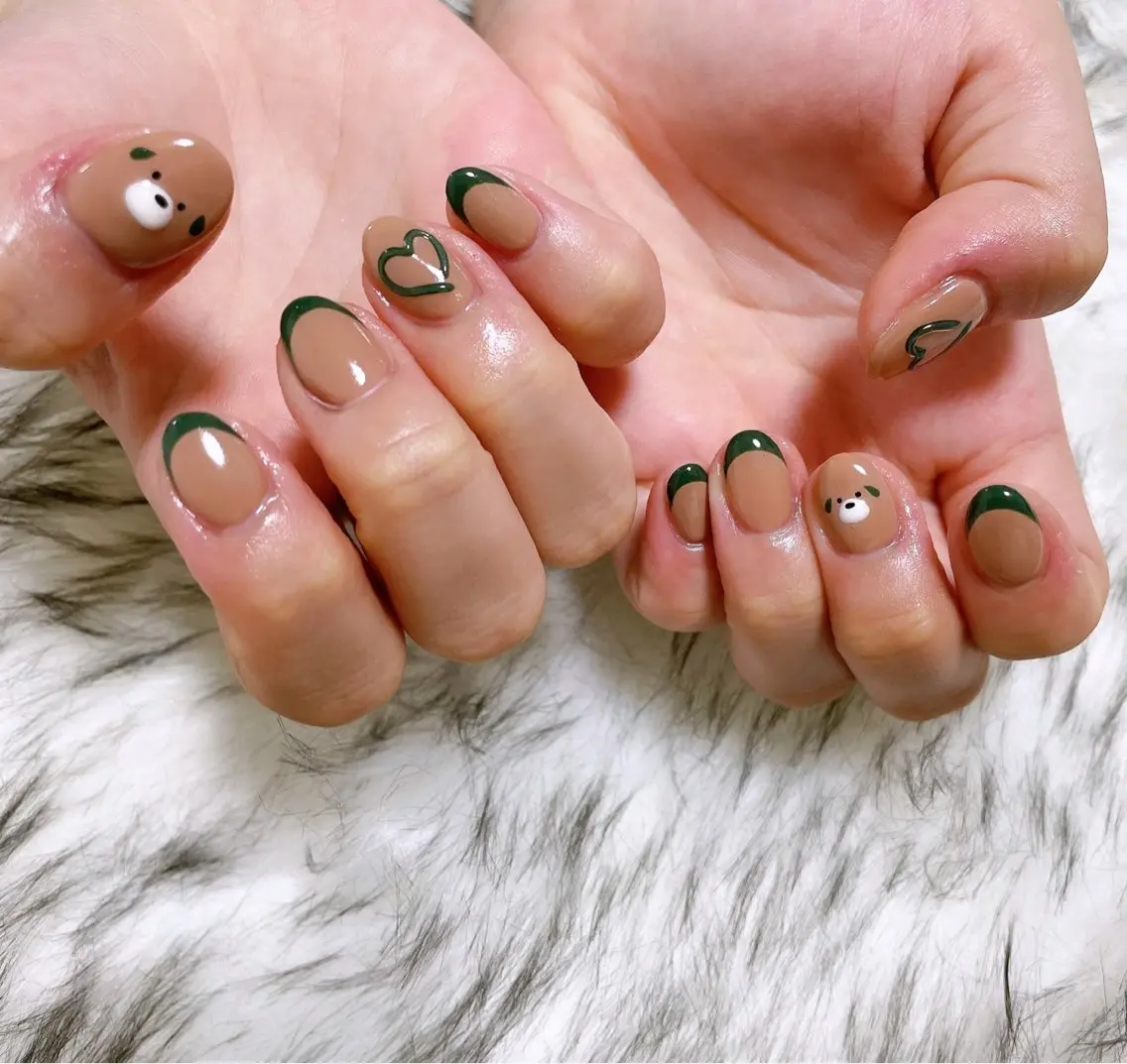 ネイル フレンチネイル ジェルネイル 韓国ネイル メンズネイル パラジェル kiki nail たまプラーザのネイルデザイン