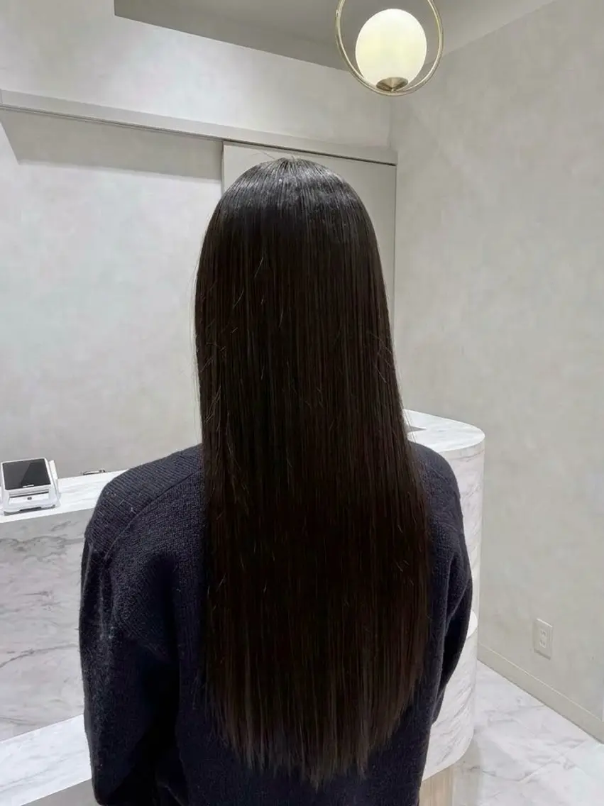 ロング 縮毛矯正 艶感カラー💗 mao(マオ)のヘアスタイル