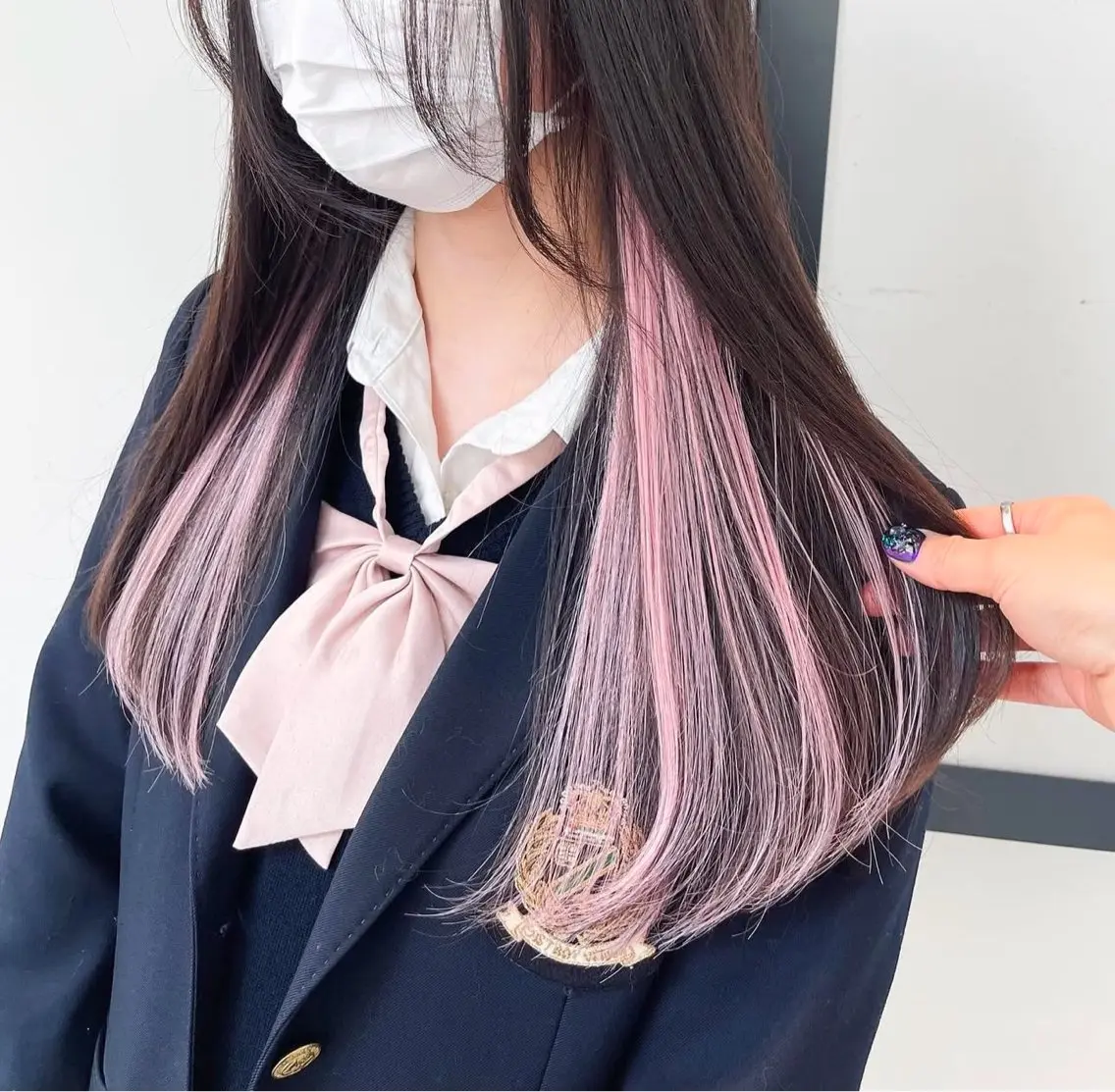 ロング カラー シールエクステ ハイトーンカラー エクステ 似合わせヘア 💐たかさきかなこのヘアスタイル