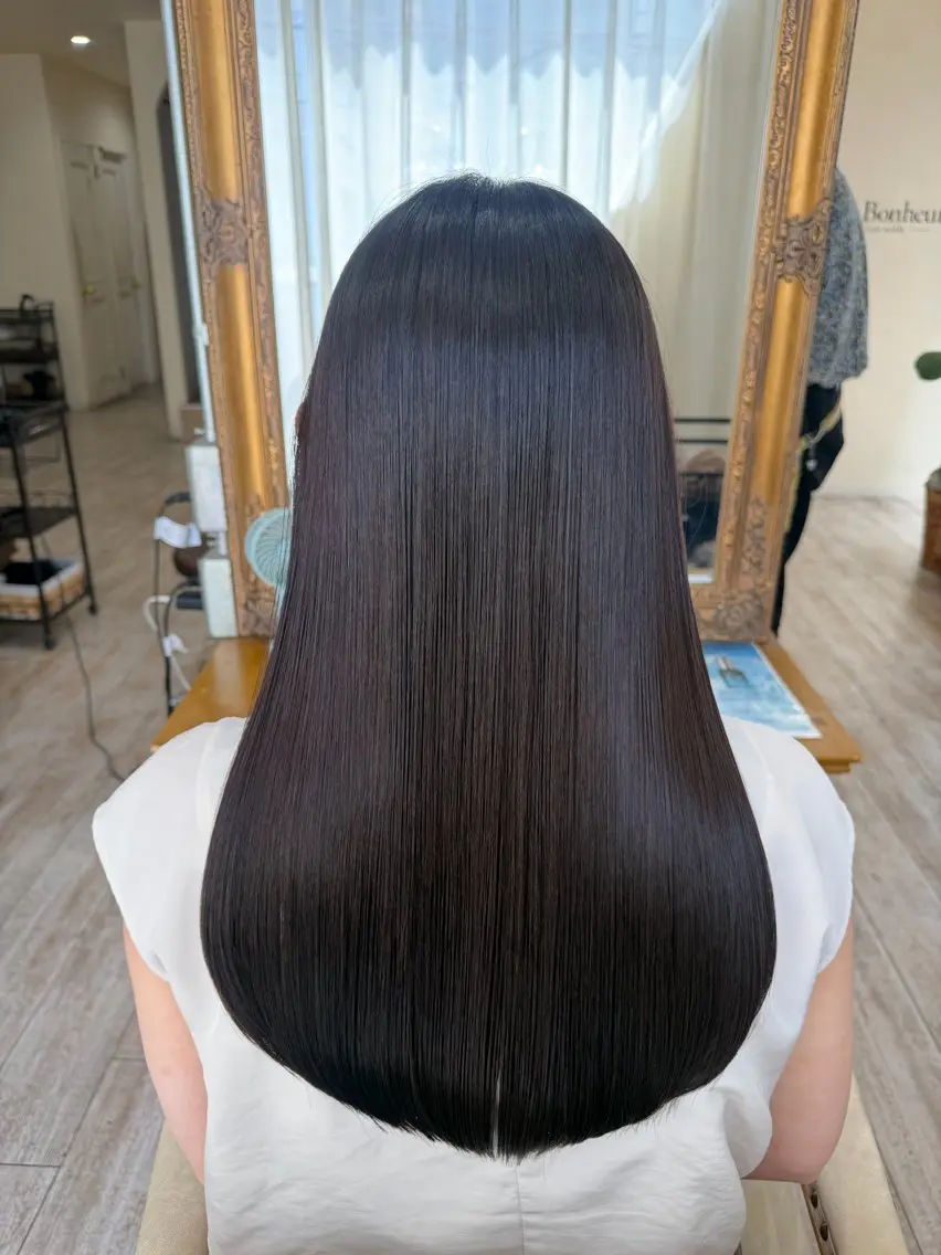 ロング カラー 髪質改善 レイヤーカット ロング カット ヘアカラー 縮毛矯正 トリートメント 新越谷noble店長 松本拓也▶◀*.のヘアスタイル