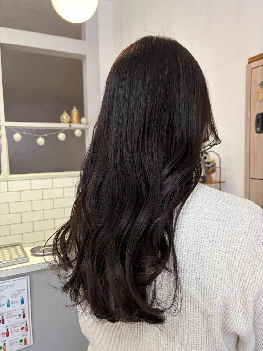 ロング カット ヘアカラー トリートメント ハイレート🤍🫧 池田のヘアスタイル