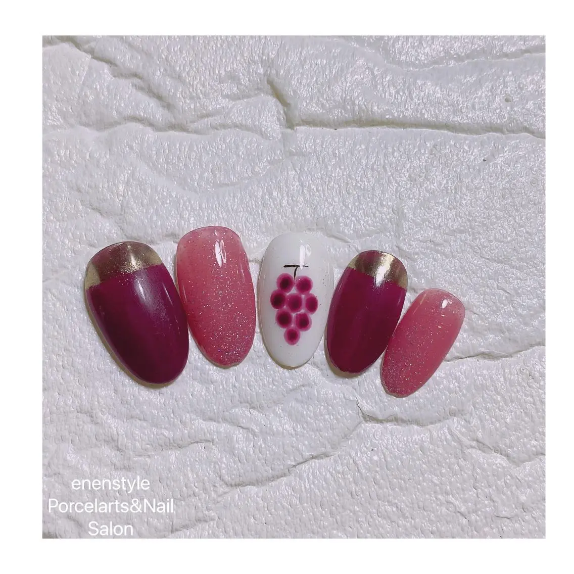 ミディアム ネイル ハンドネイル 🐾enen style 🐾のネイルデザイン