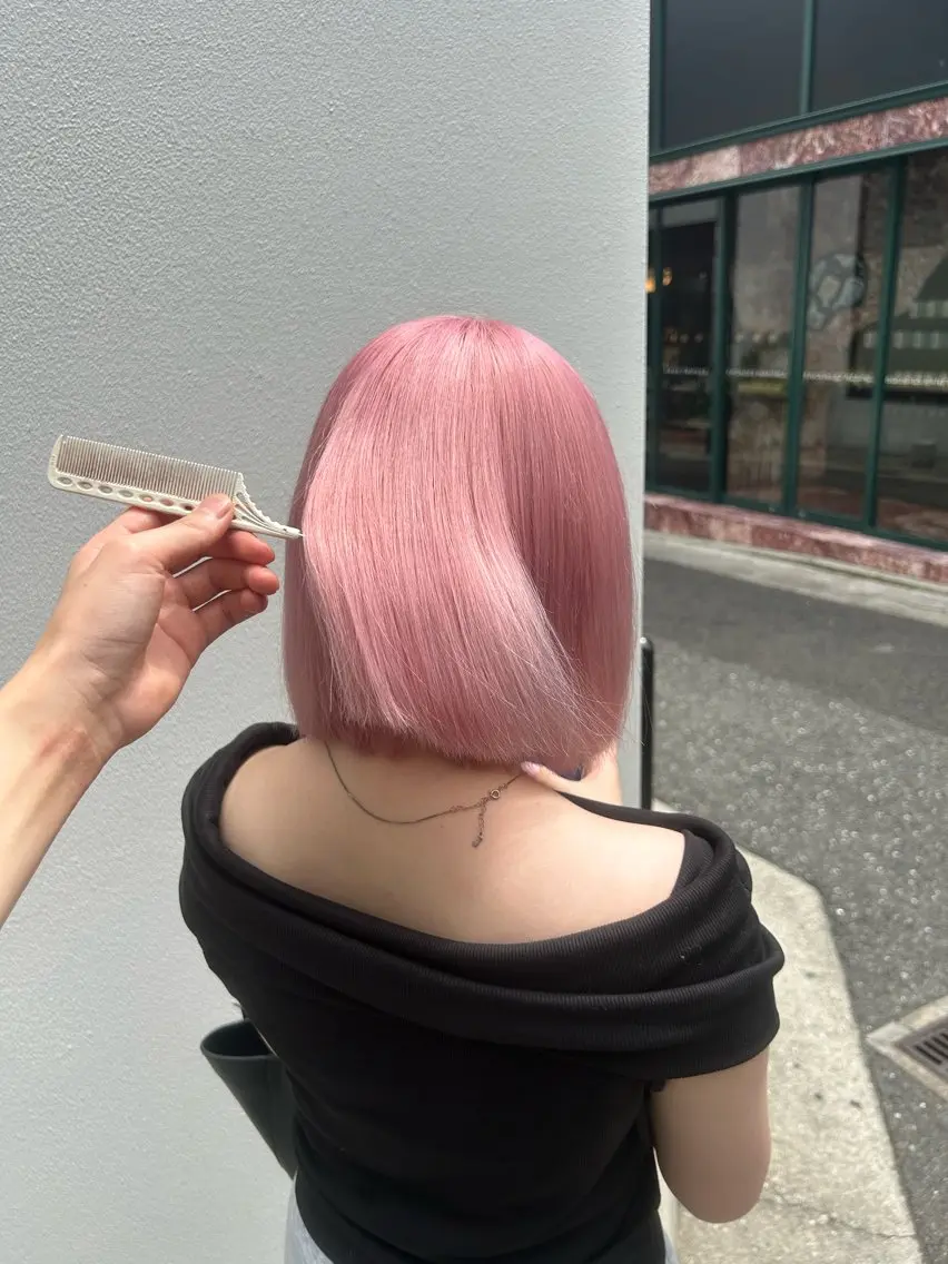 ショート ヘアカラー 艶髪/ブリーチカラー 蓮のヘアスタイル