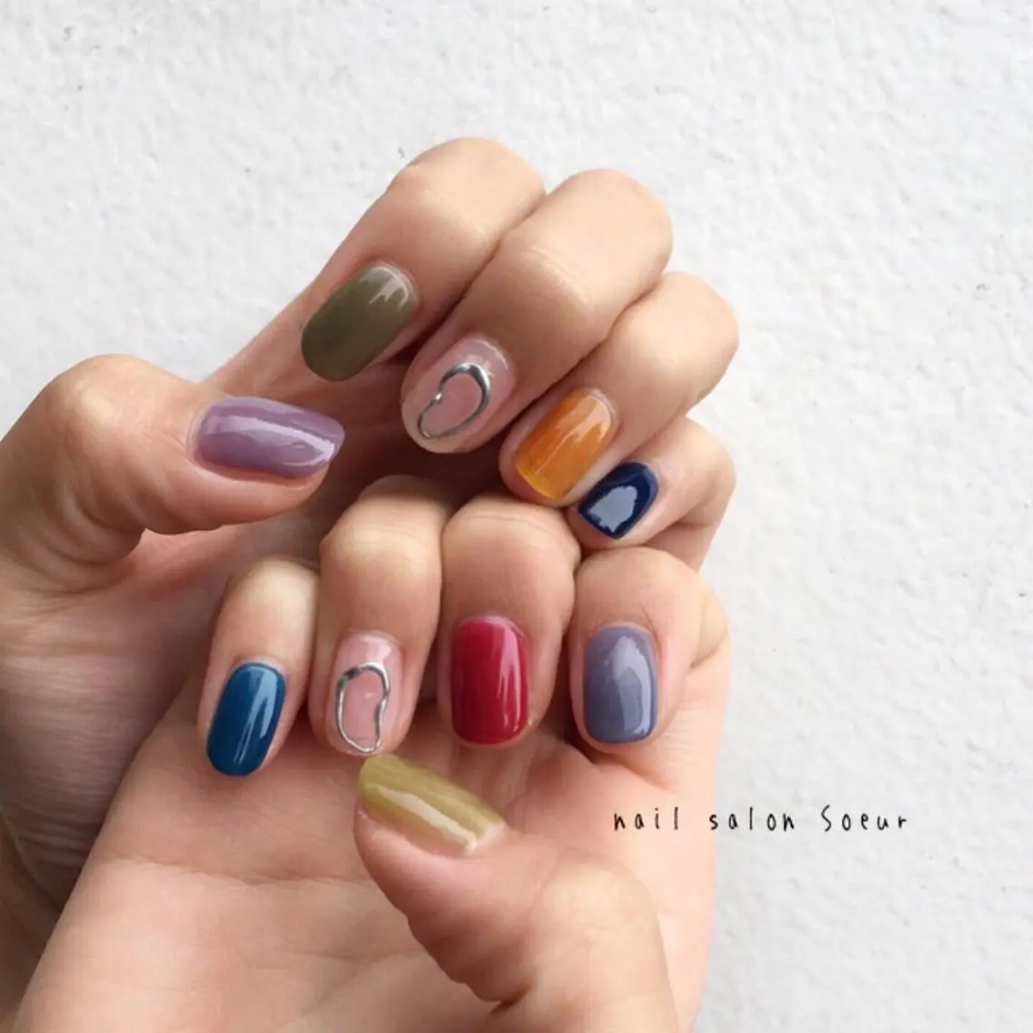 ネイル アートネイル ジェルネイル 持ち込み ハンドネイル nail salon Soeurのネイルデザイン