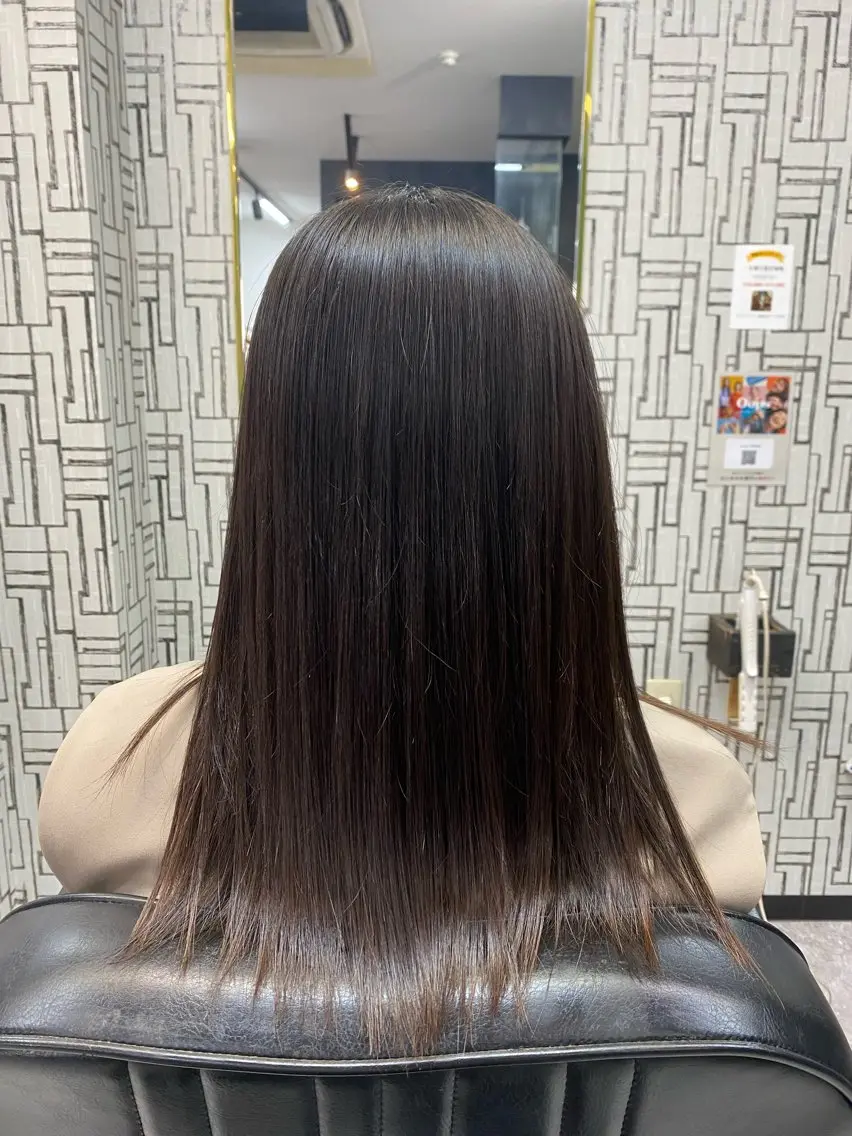 ロング カット 縮毛矯正 池田 亮雅のヘアスタイル