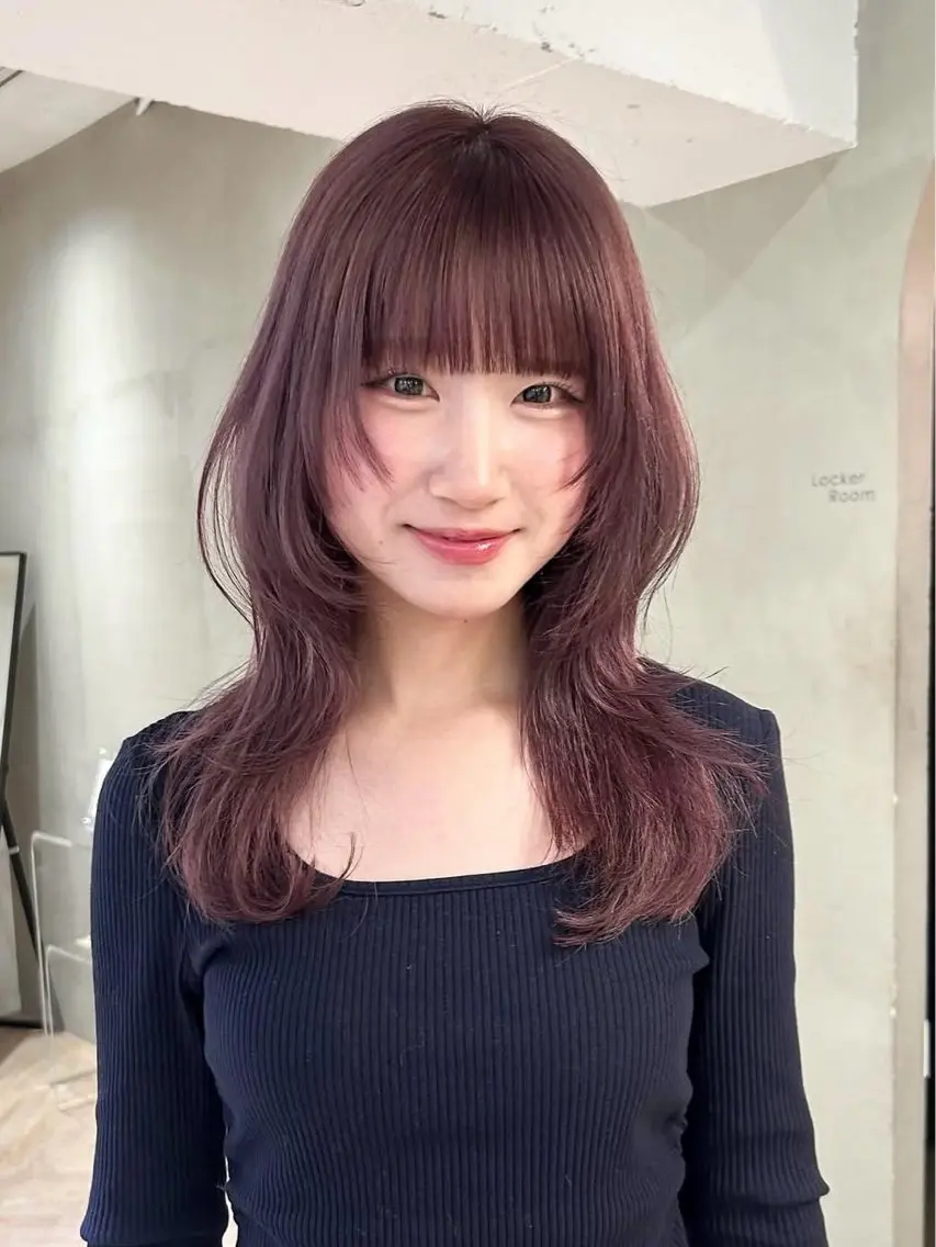セミロング カラー カット ヘアカラー トリートメント レイヤー/顔まわり/ 暖色/mao🎀のヘアスタイル