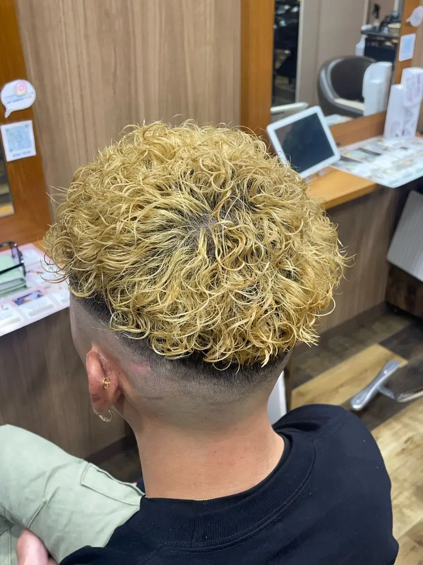 ショート パーマ メンズ カット パーマ 山際勇策 /岐阜美容師のヘアスタイル