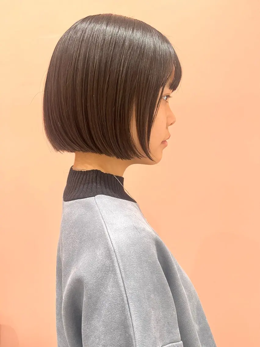 ショート カラー ヘアアレンジ ボブ カット 🌷ボブ/髪質改善 ストレートのヘアスタイル