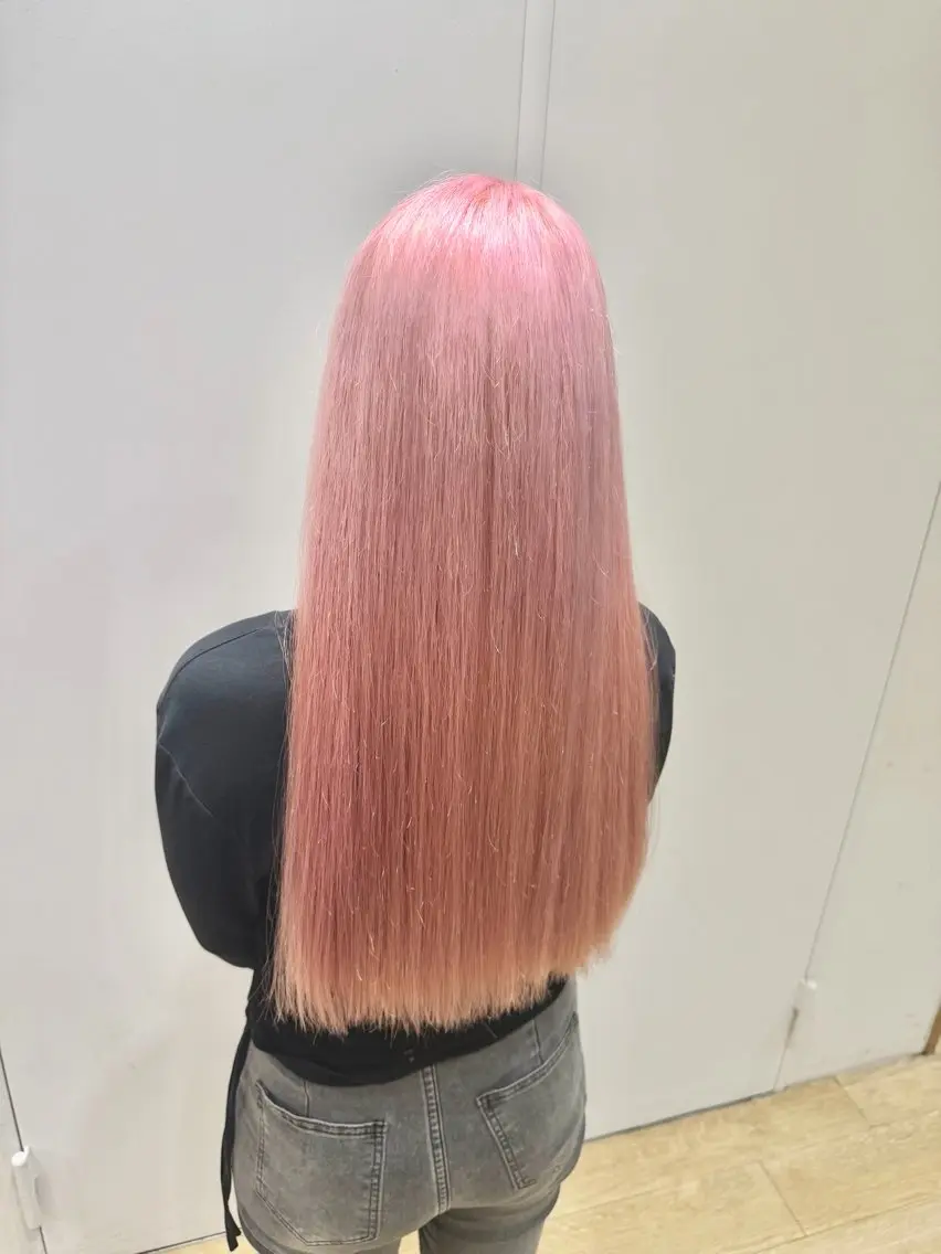 ロング カラー ピンクカラー ヘアカラー トリートメント 新宿/吉松 大輝のヘアスタイル