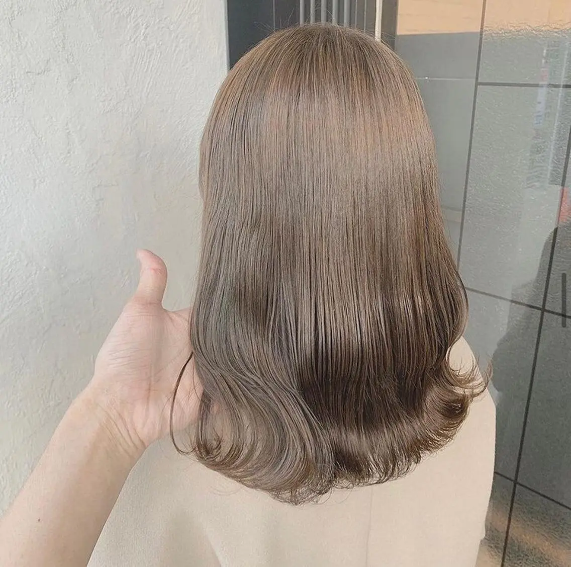 セミロング カラー ヘアアレンジ ブリーチ 髪質改善/ ツヤ髪カラー/高井のヘアスタイル