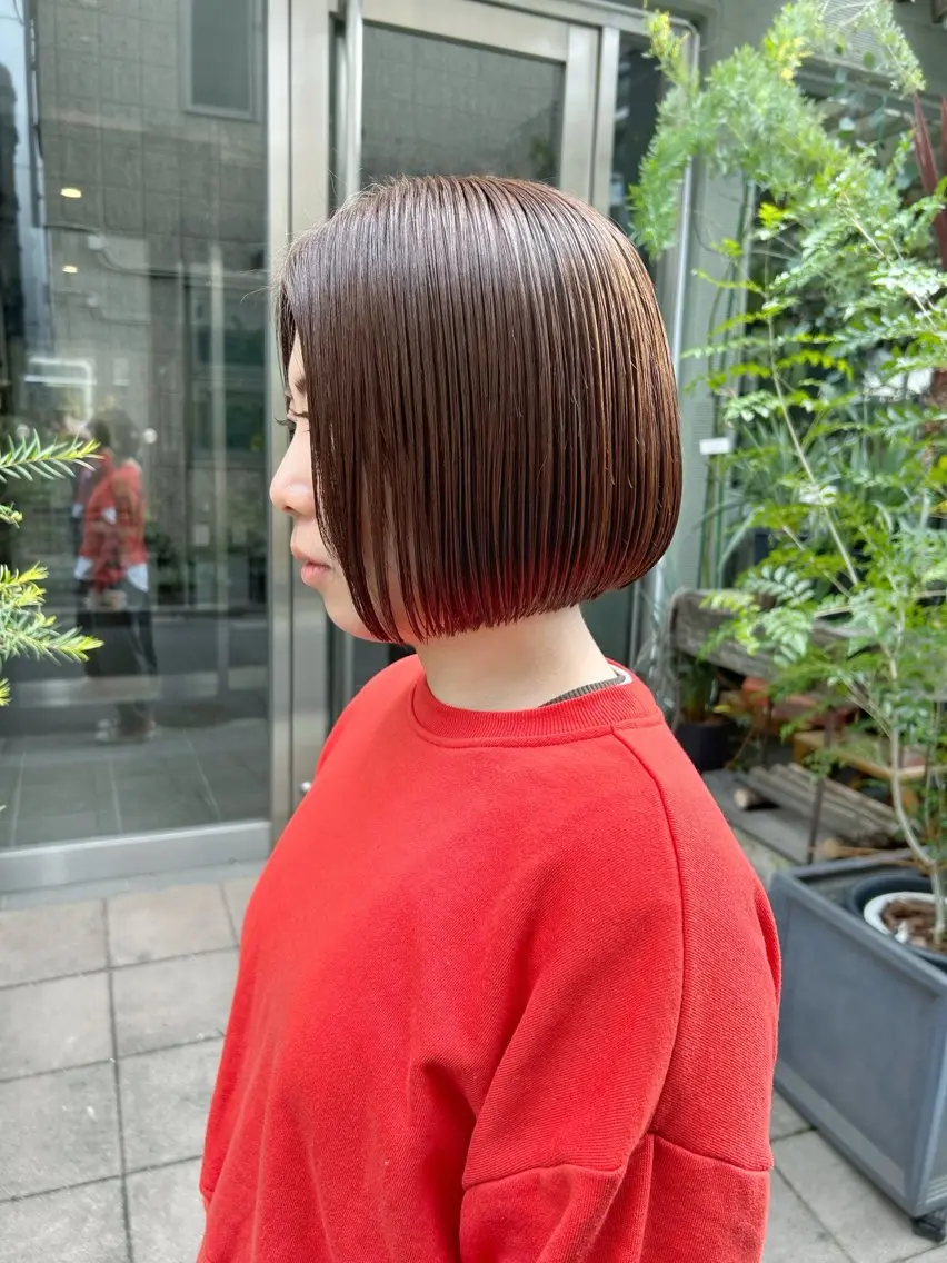 ショート カラー カット ヘアカラー トリートメント HIROKI ”博多 /ボブのヘアスタイル