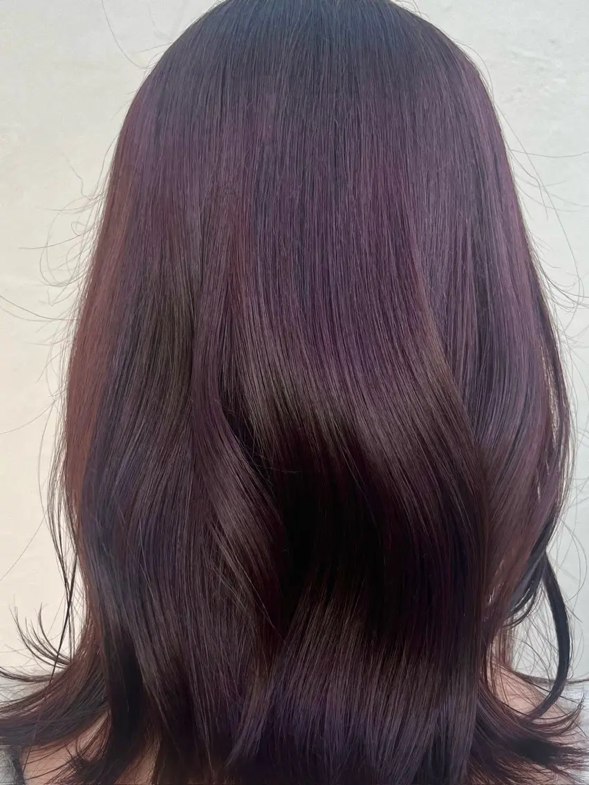 セミロング カラー ラベンダーカラー 森 理音のヘアスタイル
