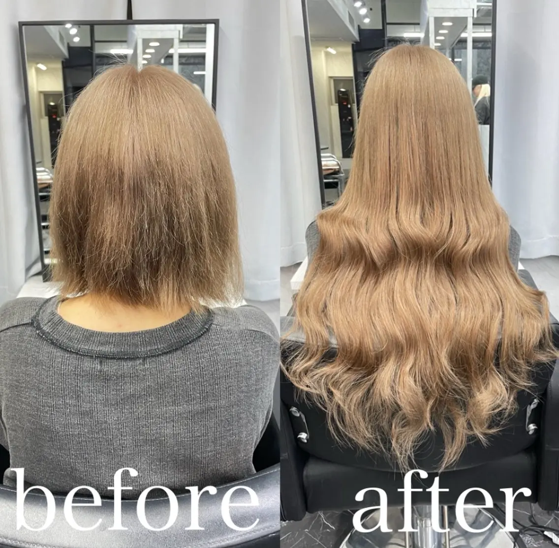 ロング カラー ヘアカラー エクステ エクステ🩵ブリーチ 韓国ヘア🩵KAEのヘアスタイル