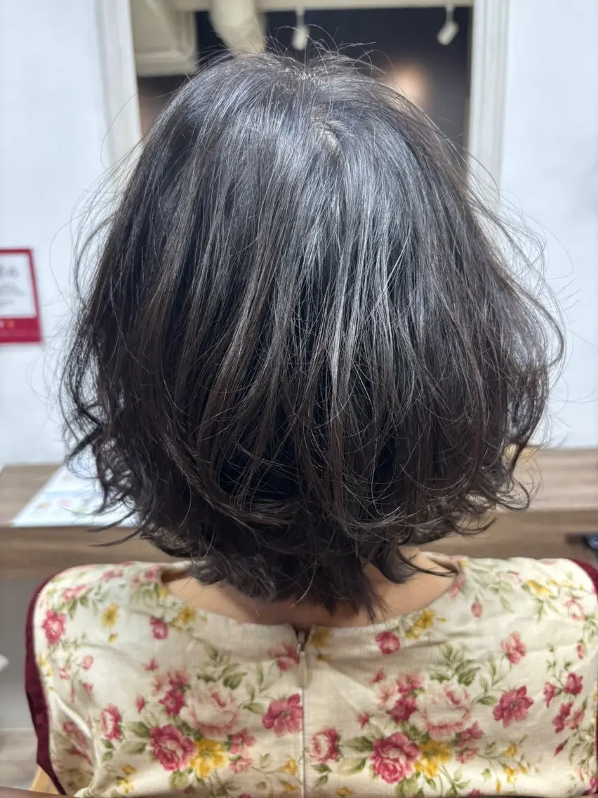 7月限定 ゆるふわボブパーマ 細毛軟毛の大人女性にお勧めの写真
