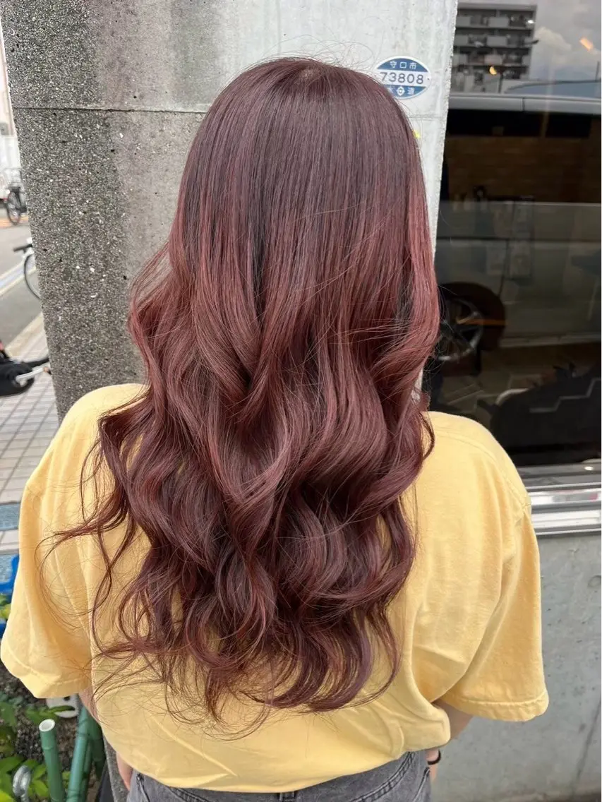 カラー カシス グラデーションカラー オレンジ 三木優花🫧 大人可愛い製造機🫧のヘアスタイル
