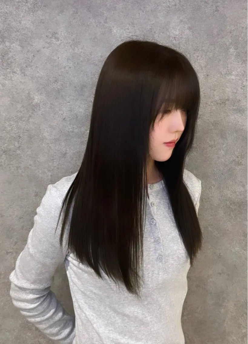 ロング ヘアカラー 紅都🫧水光カラー ブラウンベージュ🫧のヘアスタイル