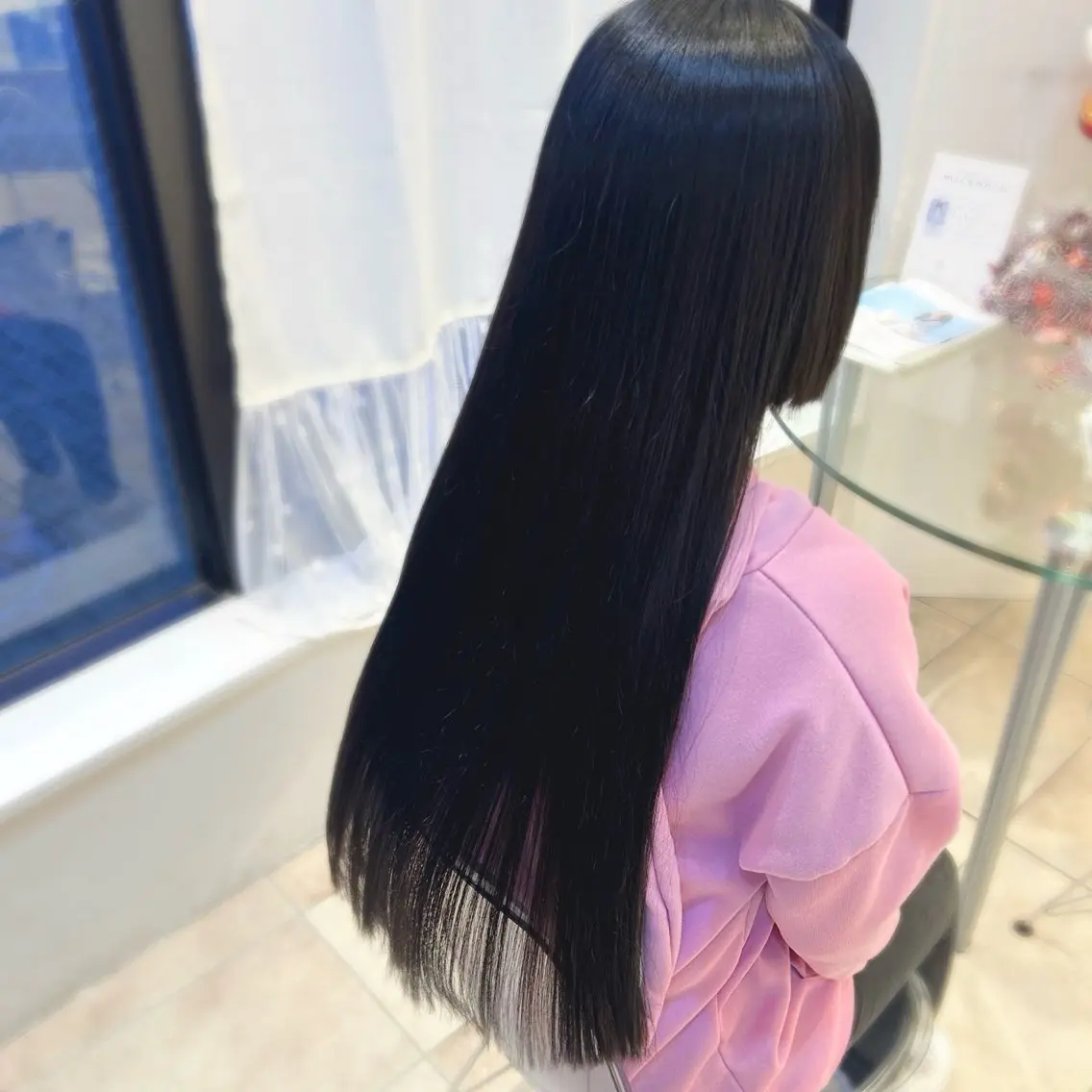 セミロング 縮毛矯正 トリートメント mei 撮影モデル募集中！のヘアスタイル