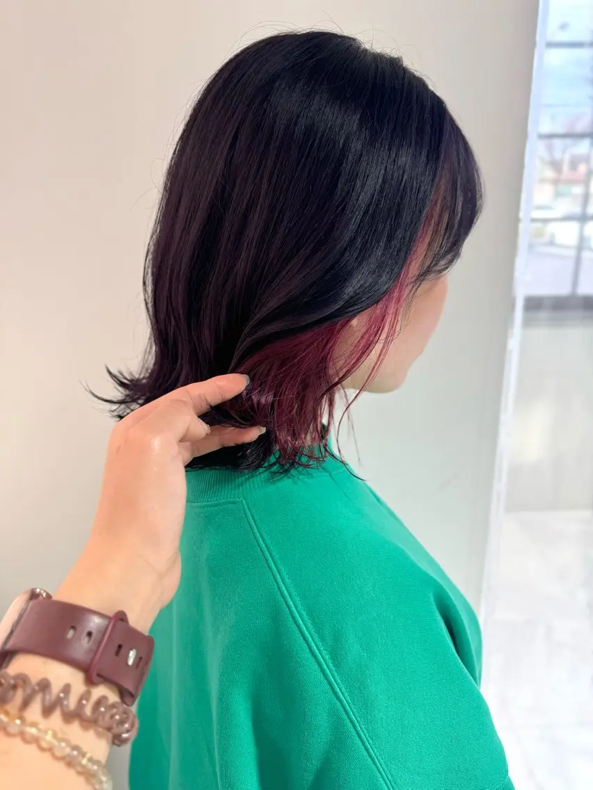 ミディアム カット ヘアカラー 小谷野 真優のヘアスタイル