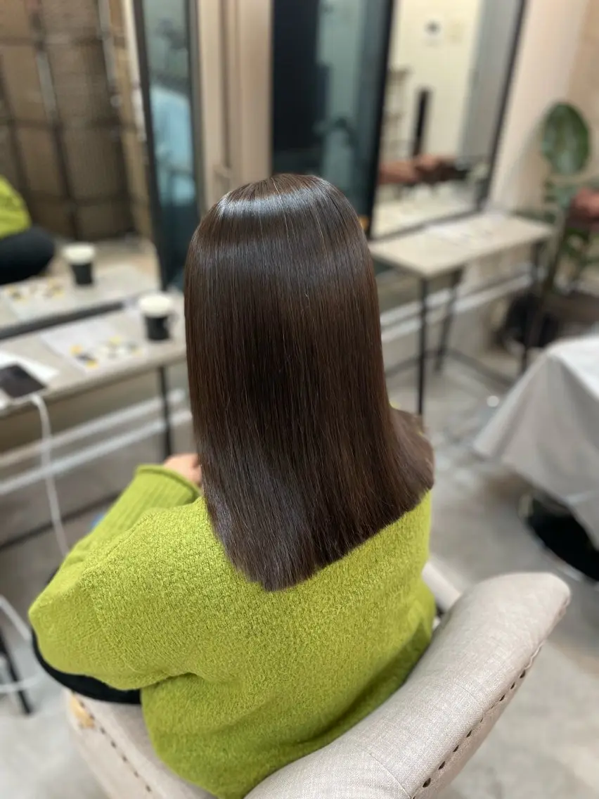 セミロング 縮毛矯正 ヘッドスパ 髪質改善/縮毛矯正 アンナ🍊のヘアスタイル
