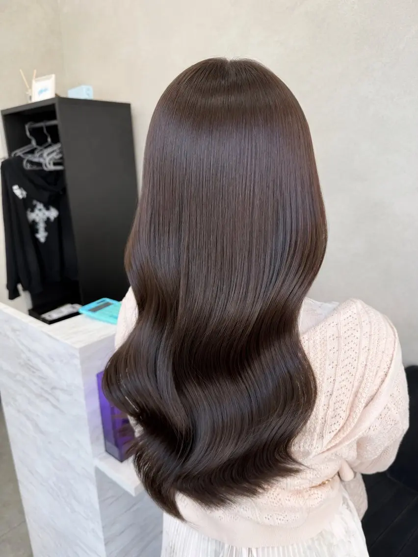 セミロング カット ヘアカラー 【韓国ヘア ×髪質改善】内田のヘアスタイル