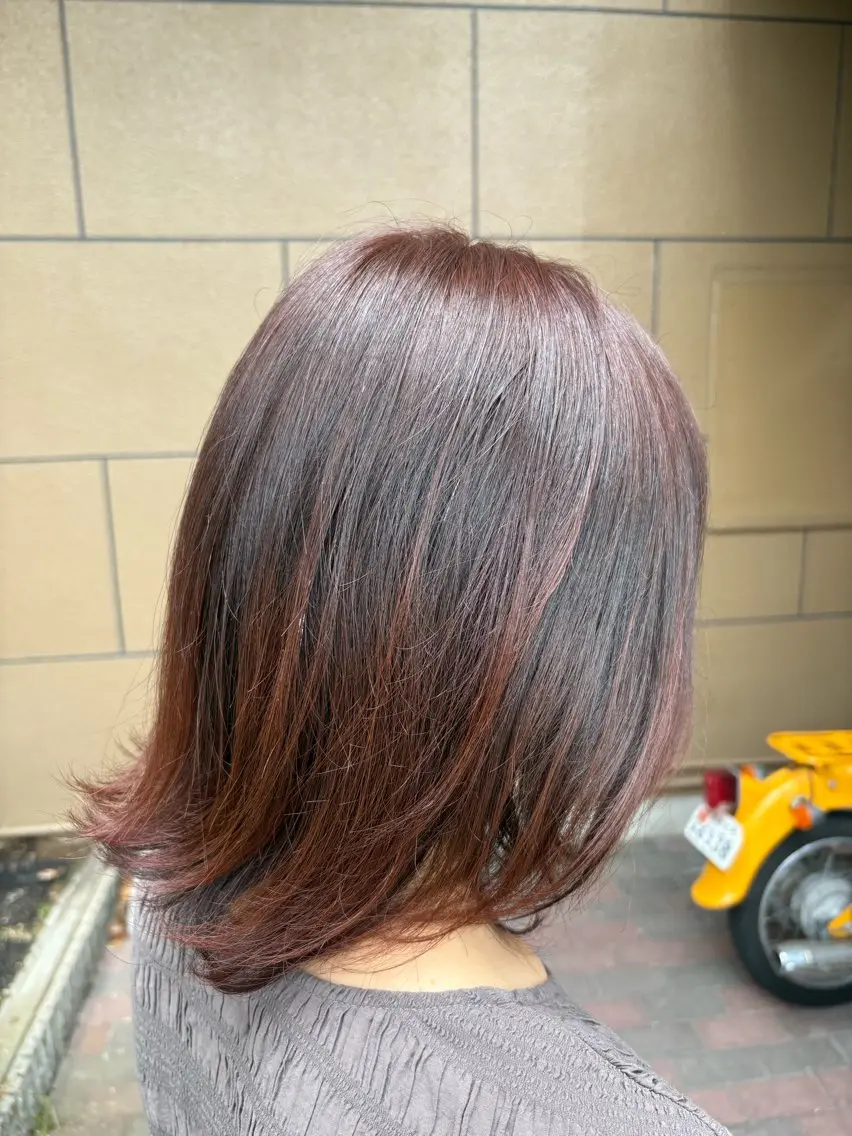 ミディアム カラー NISHIMURA 草津のヘアスタイル