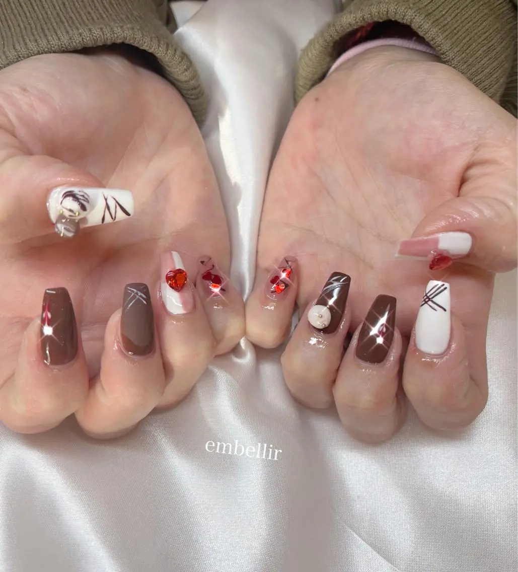 ネイル ハート ハンドネイル emi ♡のネイルデザイン