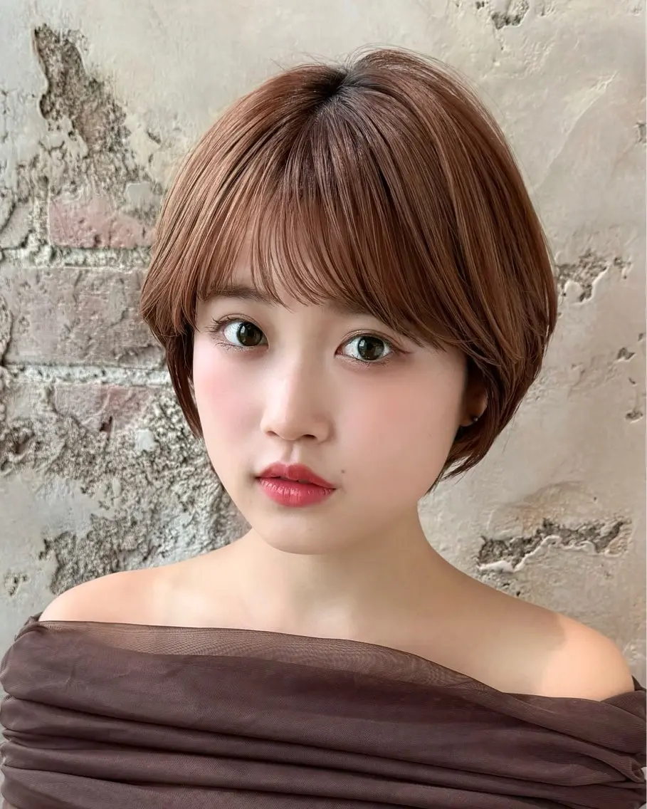 ショート カラー カット トリートメント 💍新宿ショート 💍岩田莉奈のヘアスタイル
