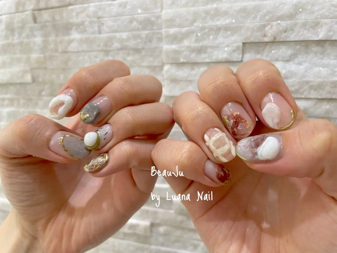 ネイル ミラーネイル ハンドネイル BeauJu by Luana Nailのネイルデザイン