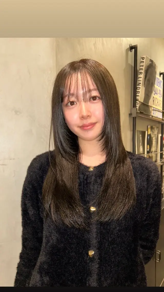 ロング カラー カット ヘアカラー タナカ カナ🫧のヘアスタイル