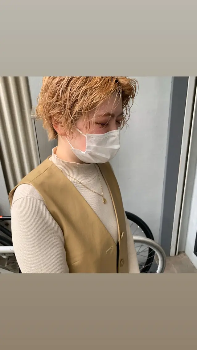 ショート パーマ カット パーマ 【ブリーチ髪質改善 パーマ】宮田浩章のヘアスタイル