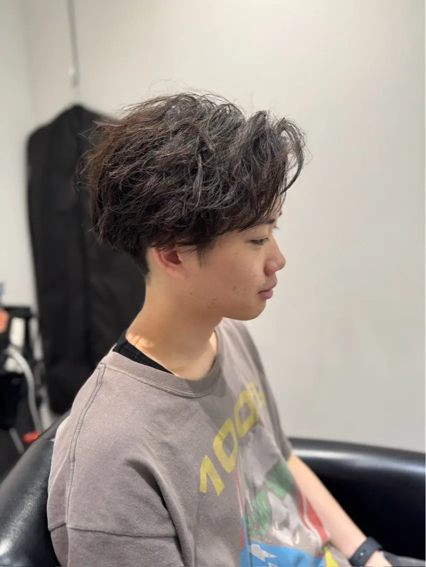 パーマ メンズ パーマ よしえ /心斎橋パーマモデルのヘアスタイル