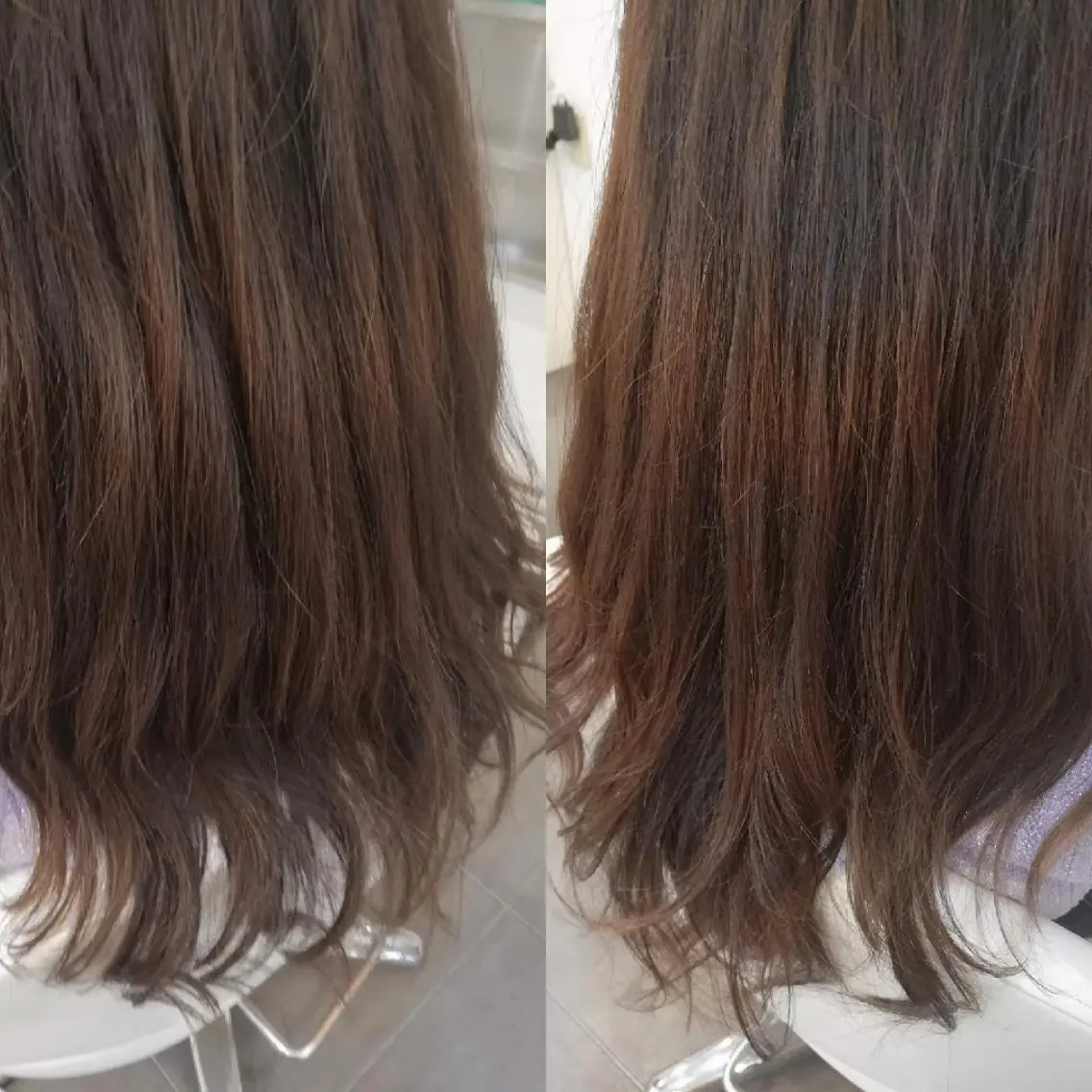 カラー パーマ ロング ベージュカラー 透明感カラー 池田 恵久美のヘアスタイル