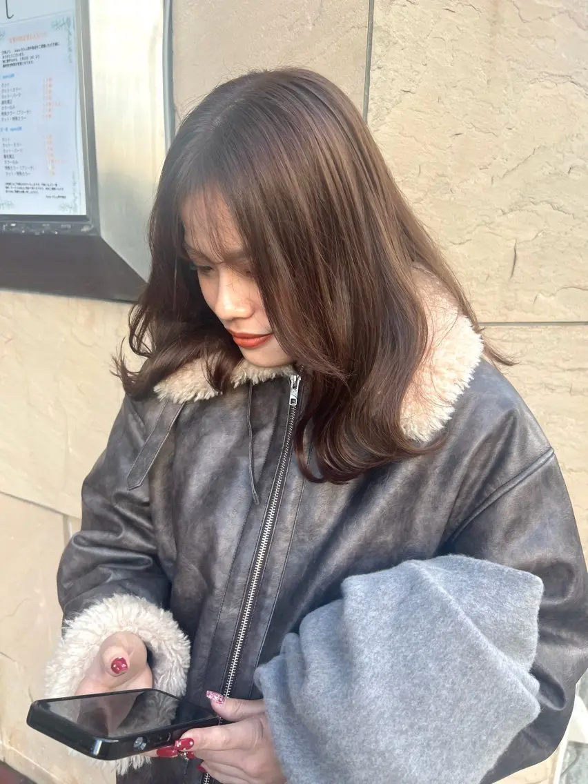ミディアム カラー カット ヘアカラー 田中 月菜/副店長のヘアスタイル