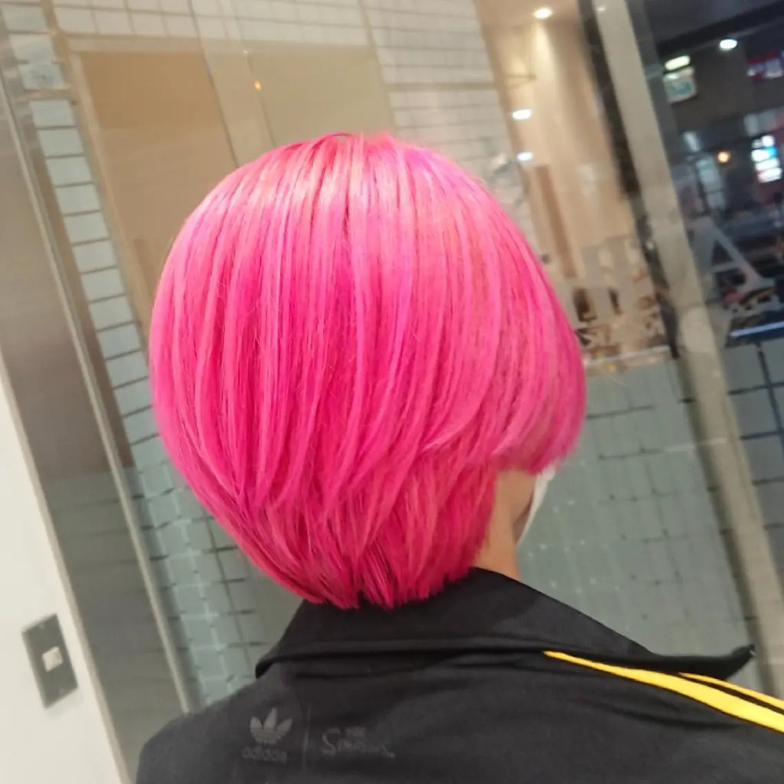 ショート カラー ショートボブ ピンクカラー ボブ ショートヘア ウルフカット/デザイ ンカラー/あらげのヘアスタイル