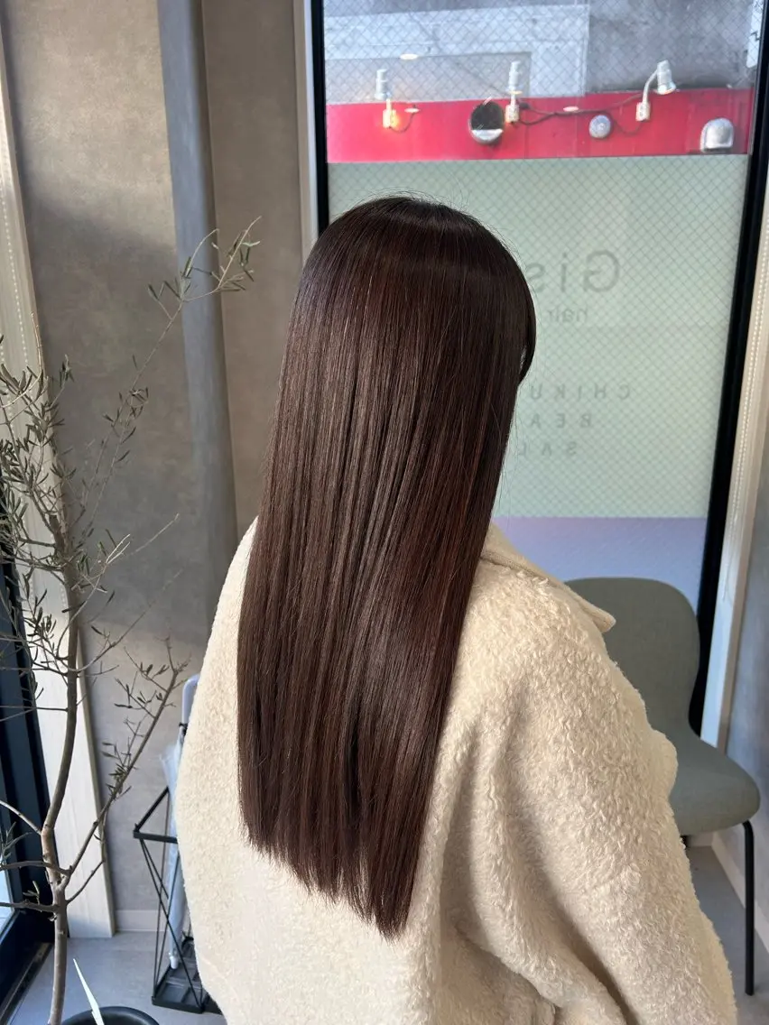 ロング 縮毛矯正 縮毛矯正 トリートメント 筑紫野美容師 すずのヘアスタイル