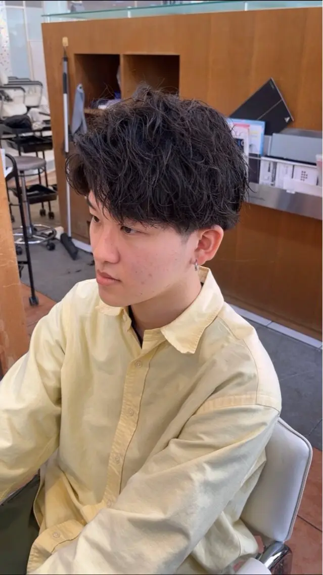 パーマ メンズ カット パーマ トリートメント 垢抜けのあっきー/ 本厚木徒歩1分のヘアスタイル